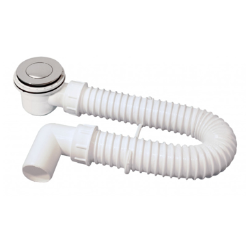 Slika Sifon tuš kade fleksibilni niski Click-Clack ABS S-11451